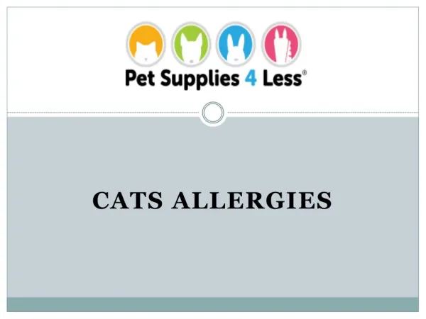 Cats Allergies Medicines