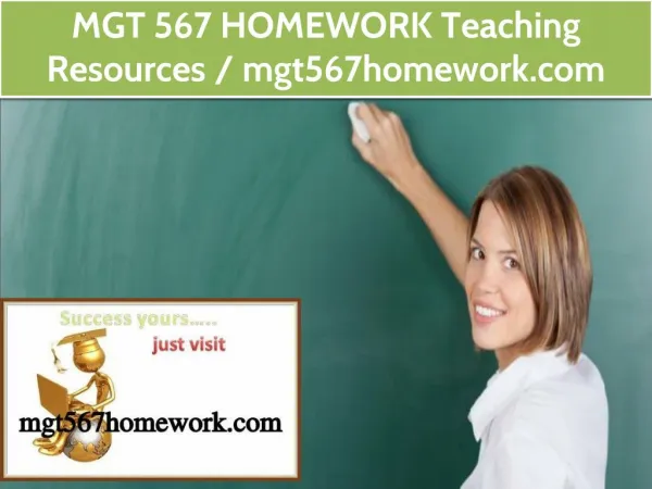 MGT 567 HOMEWORK Teaching Resources / mgt567homework.com