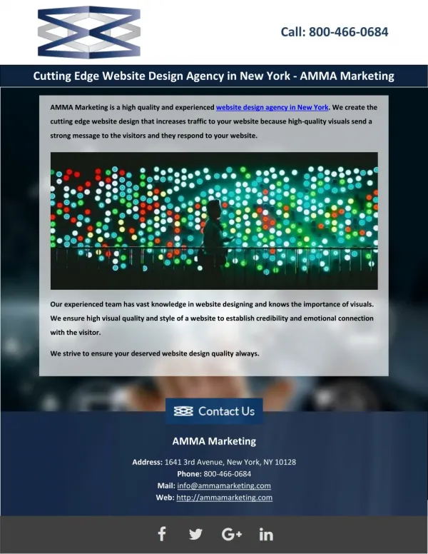 Cutting Edge Website Design Agency in New York - AMMA Marketing