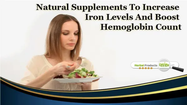 Natural Supplements To Increase Iron Levels And Boost Hemoglobin Count