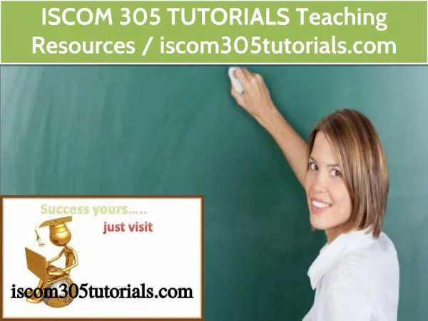 ISCOM 305 TUTORIALS Teaching Resources / iscom305tutorials.com