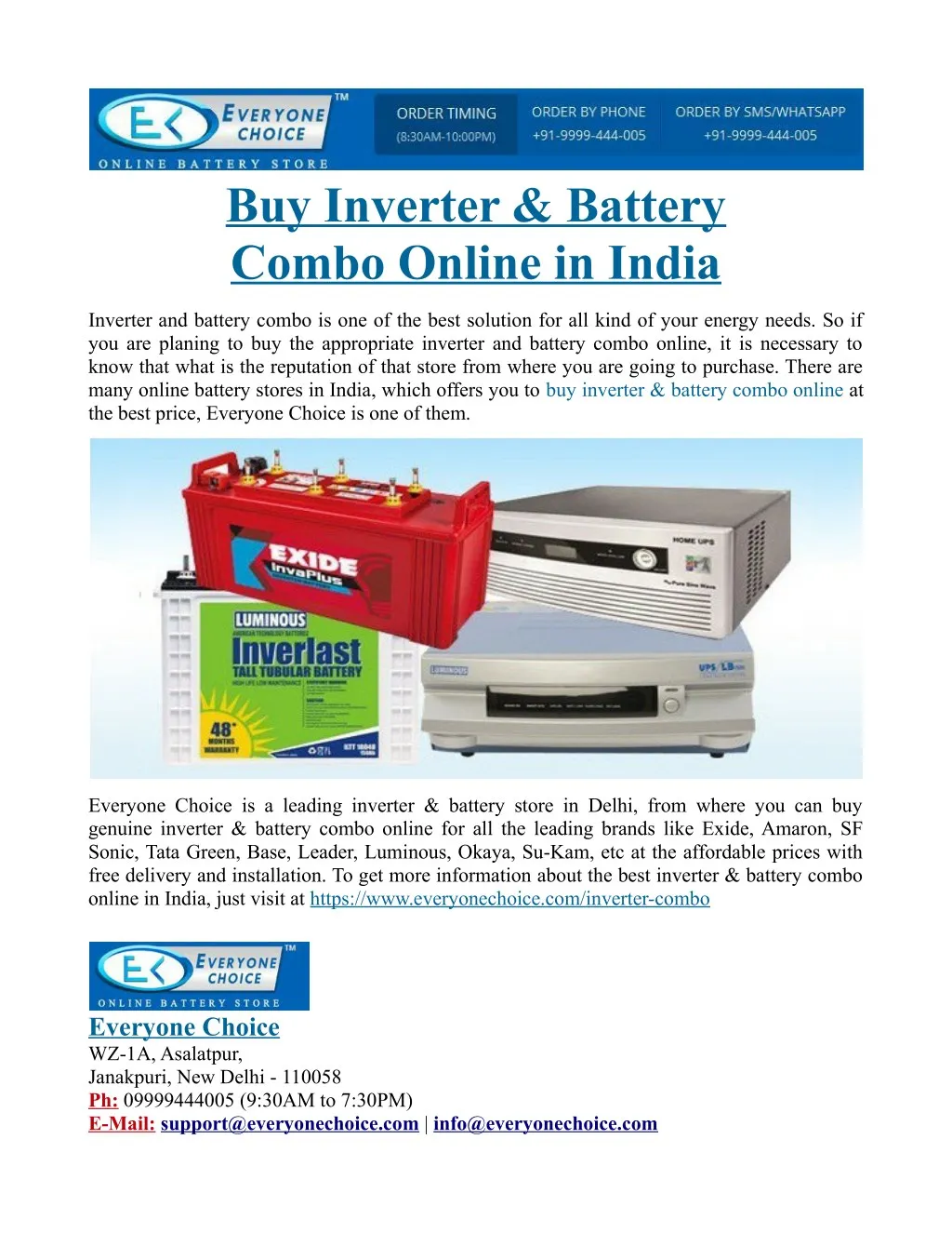 buy inverter battery combo online in india
