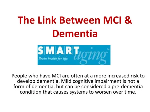 The Link Between MCI & Dementia