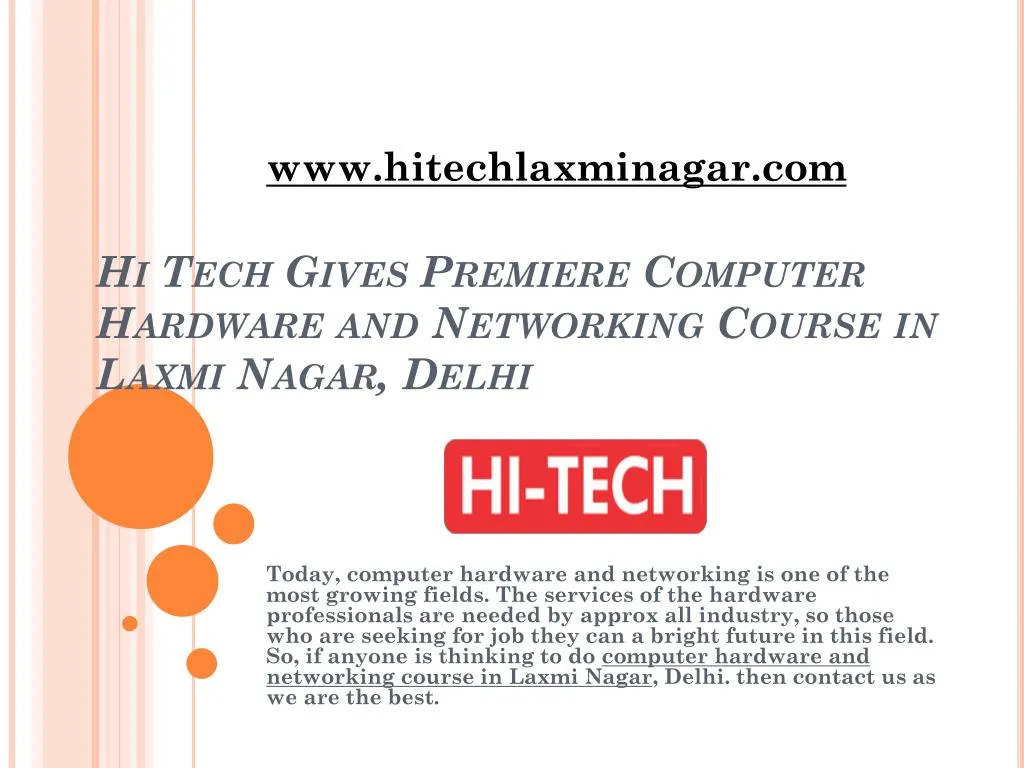 hi tech gives premiere computer hardware and networking course in laxmi nagar delhi