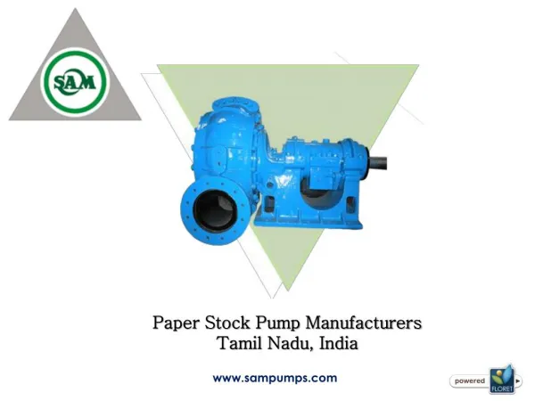 Paper Stock Pump Manufacturers