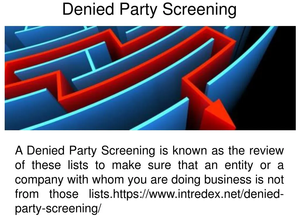 denied party screening