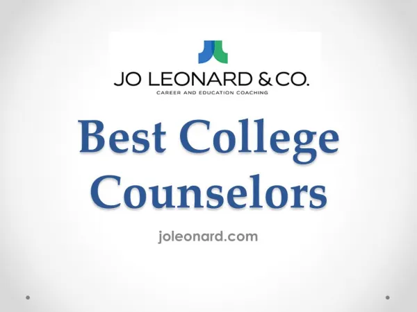 Best College Counselors - joleonard.com
