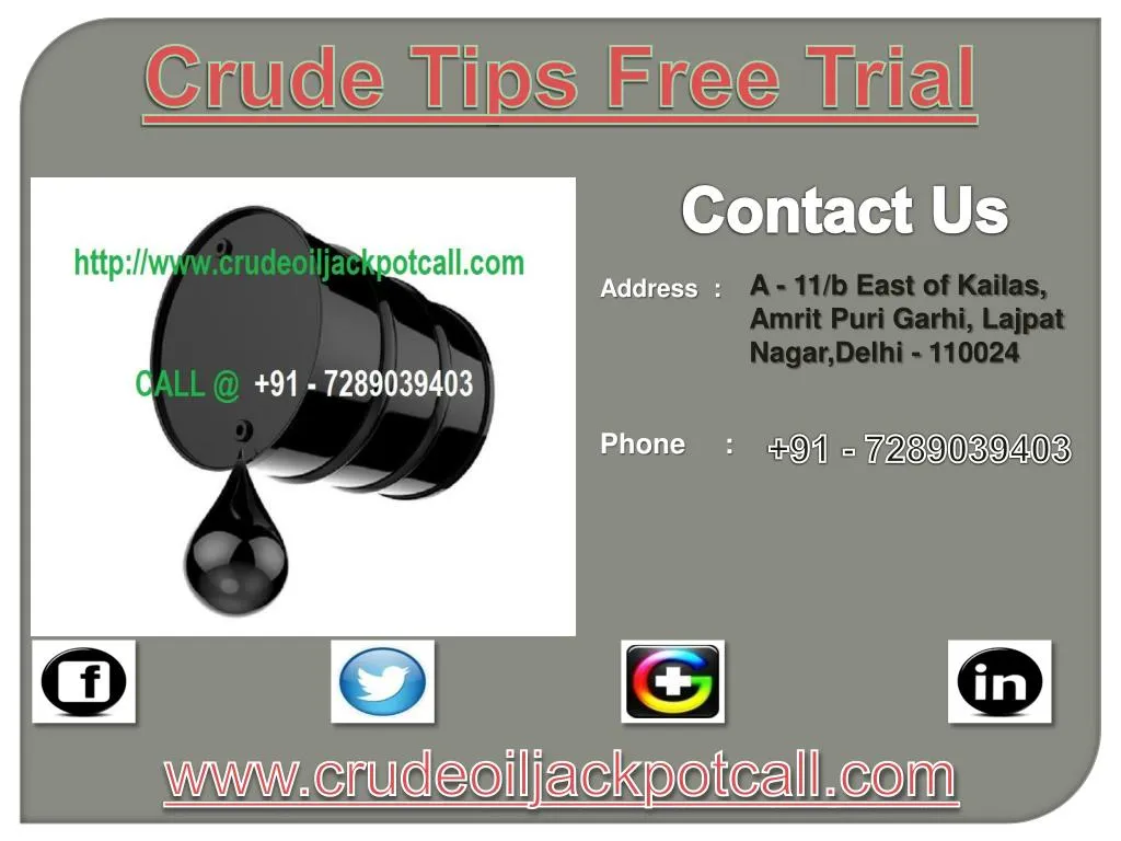 crude tips free trial