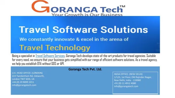 Travel software service in London