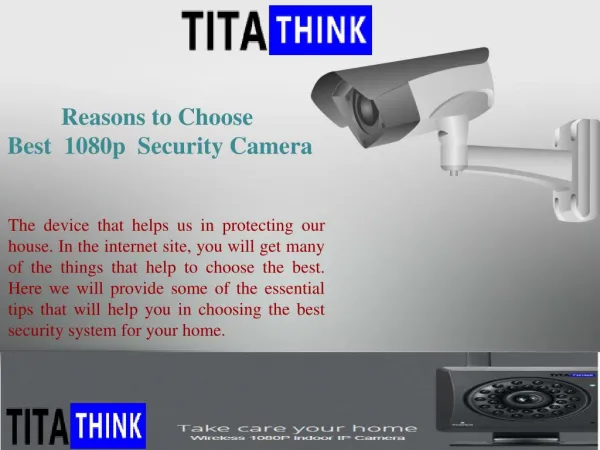 Reasons to Choose Best 1080p Security Camera