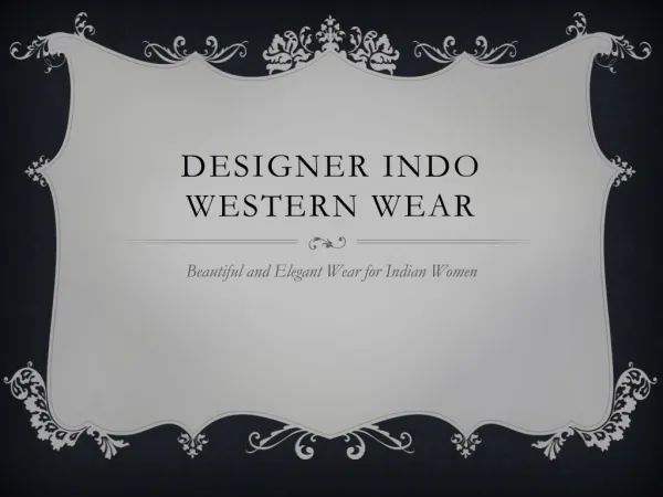 Designer Indo Western Wear Collection