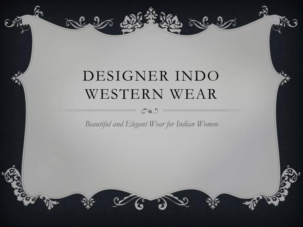 designer indo western wear