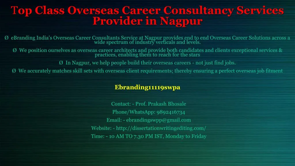 t op class overseas career consultancy services provider in nagpur