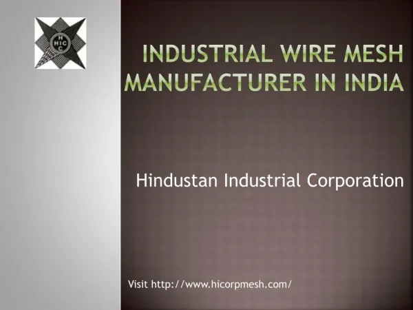 Wire Mesh Manufacturing Company in India