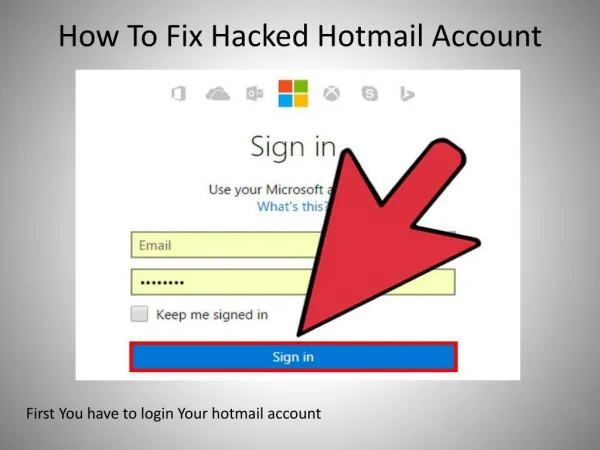 How to Fix Hacked Hotmail Account