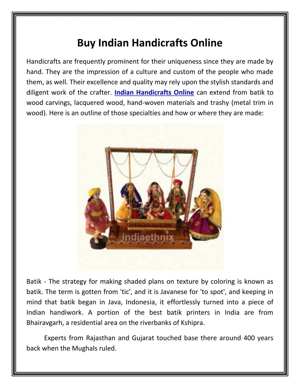 buy indian handicrafts online