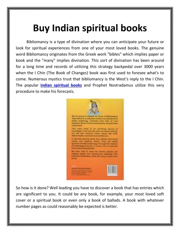 Buy Indian spiritual books
