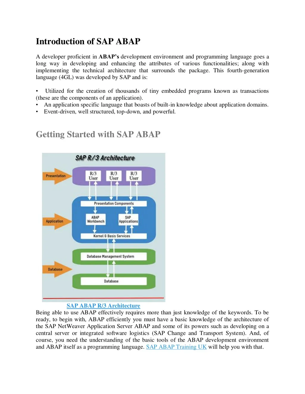 introduction of sap abap