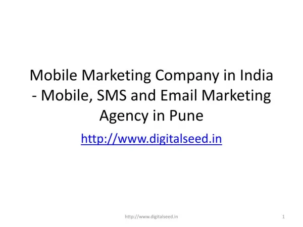 Mobile marketing company in Pune | Digitalseed India