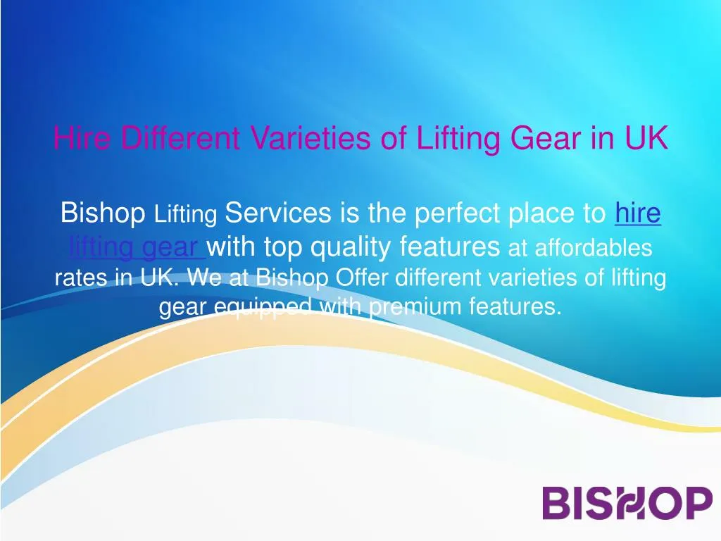 hire different varieties of lifting gear in uk