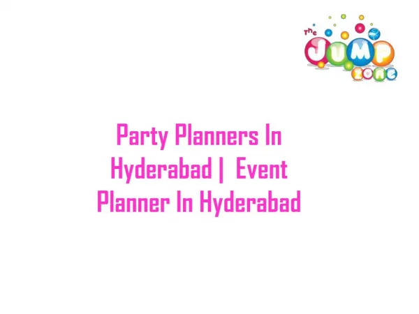 Party Planners In Hyderabad | Event Planner In Hyderabad