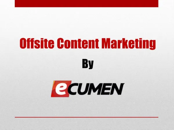 Offsite content marketing helps your website rank higher organically.