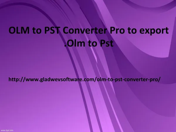 Export .OLM to .PST File Format on Mac