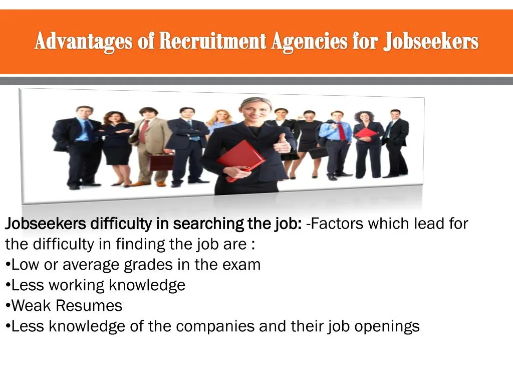 advantages of recruitment agencies for jobseekers