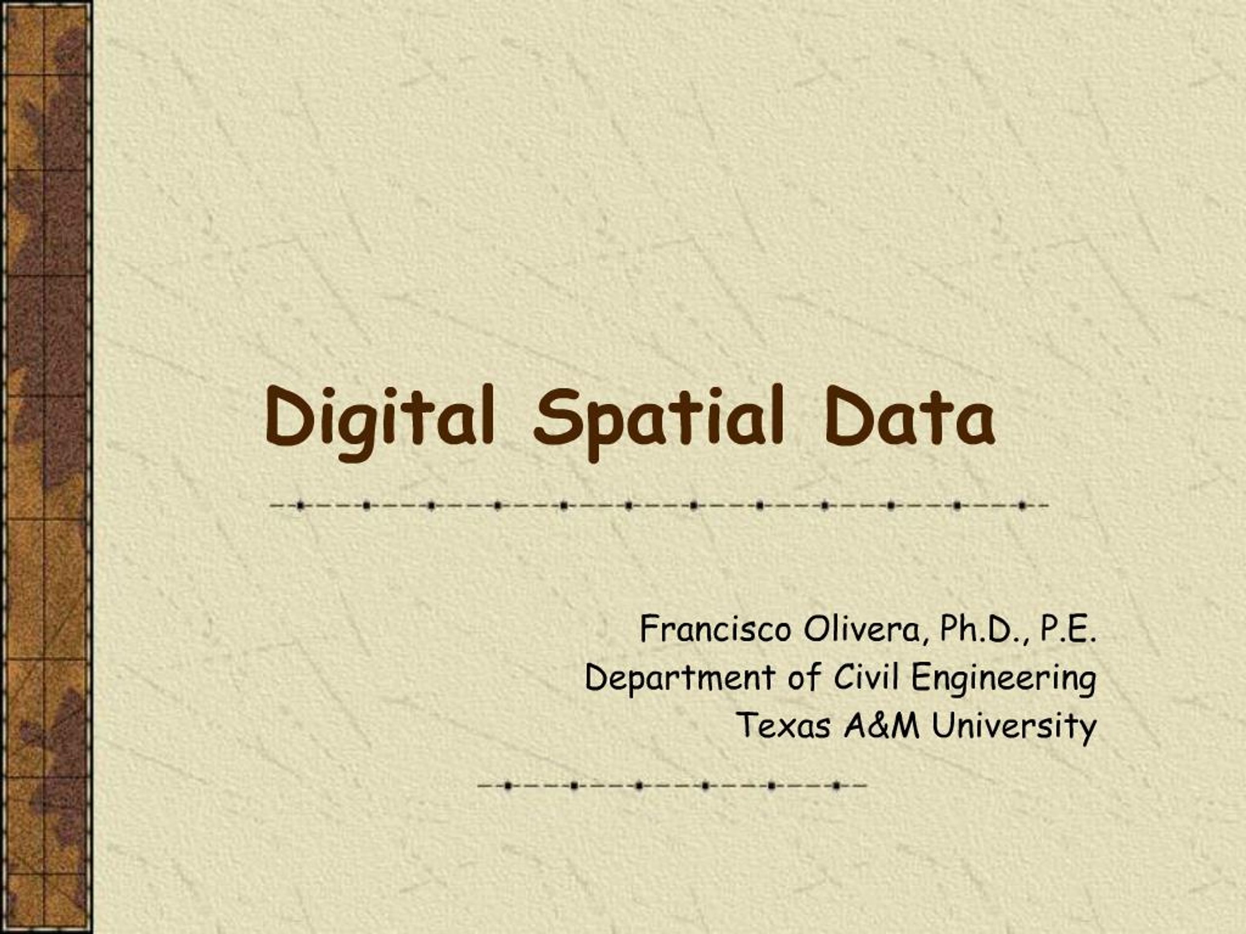 PPT - Digital Spatial Data PowerPoint Presentation, free download - ID ...