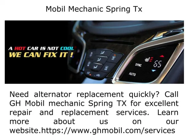 Mobil Mechanic Spring Tx