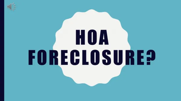 Hoa foreclosure? - www.713propertybuyer.com