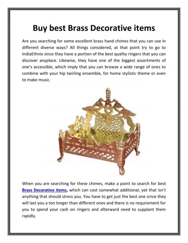 Buy best Brass Decorative items
