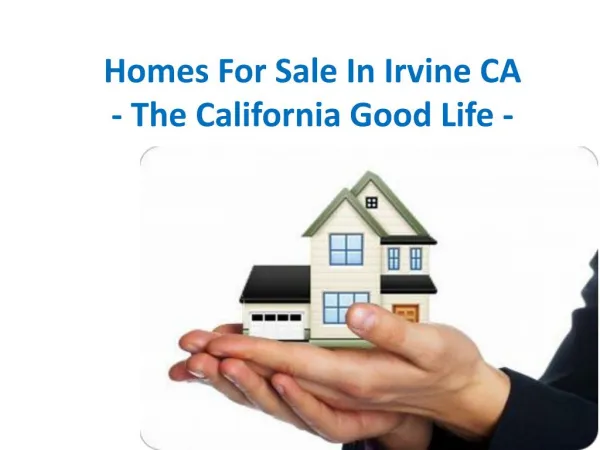 Homes For Sale In Irvine CA