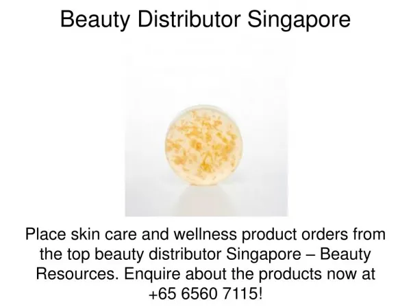 Skin Care Distributor