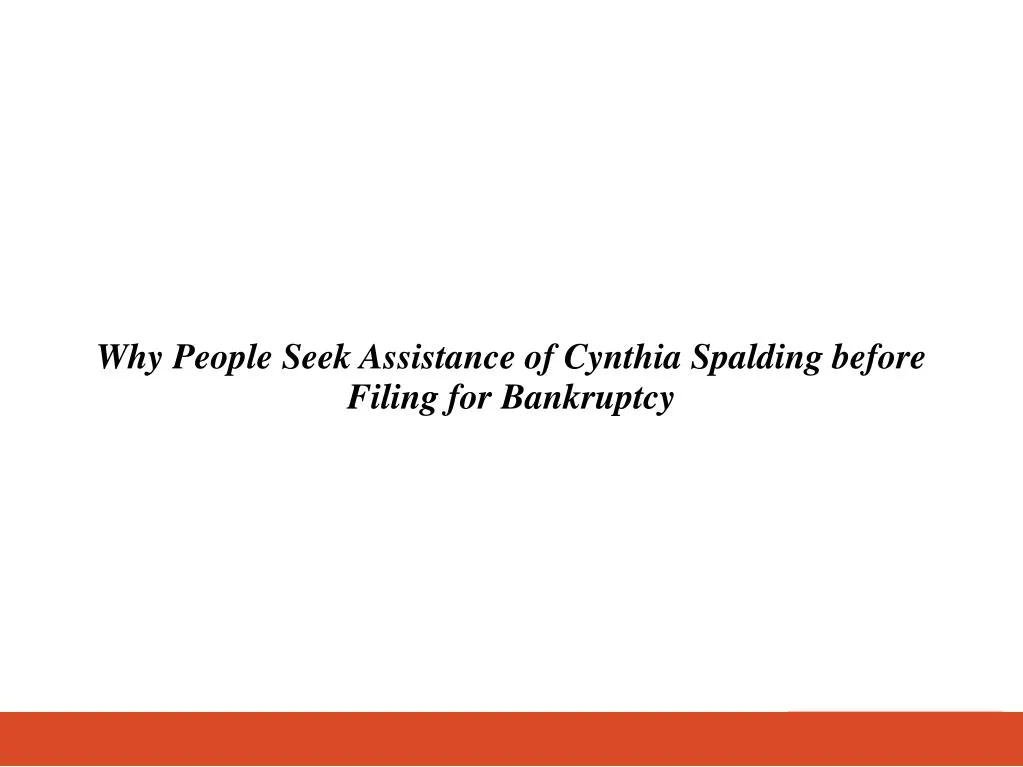 why people seek assistance of cynthia spalding