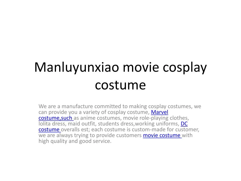 manluyunxiao movie cosplay costume