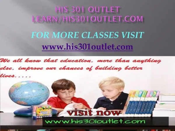 HIS 301 OUTLET Learn/his301outlet.com