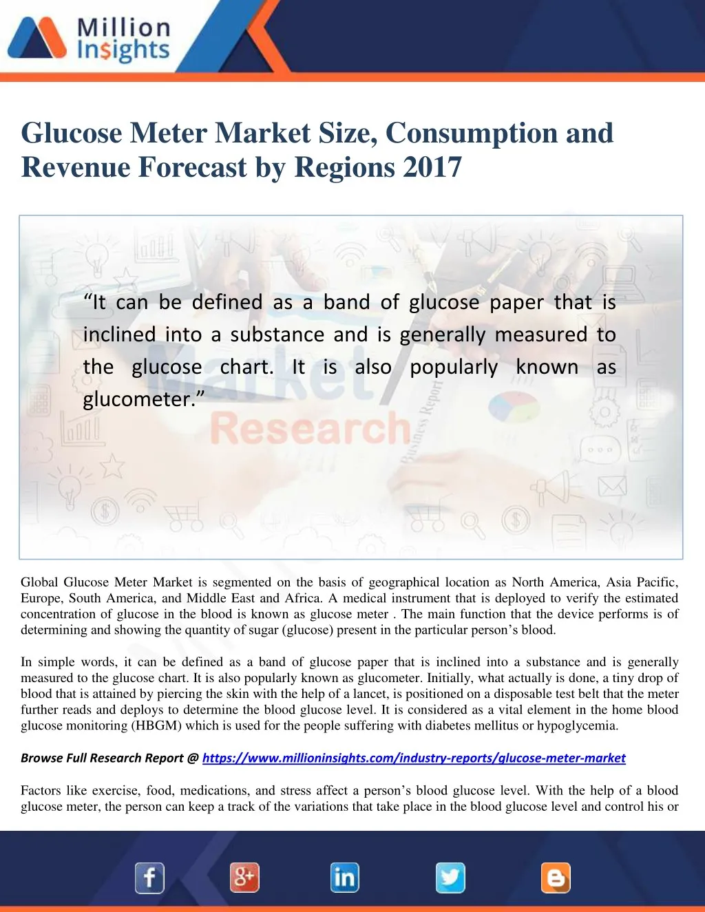 glucose meter market size consumption and revenue