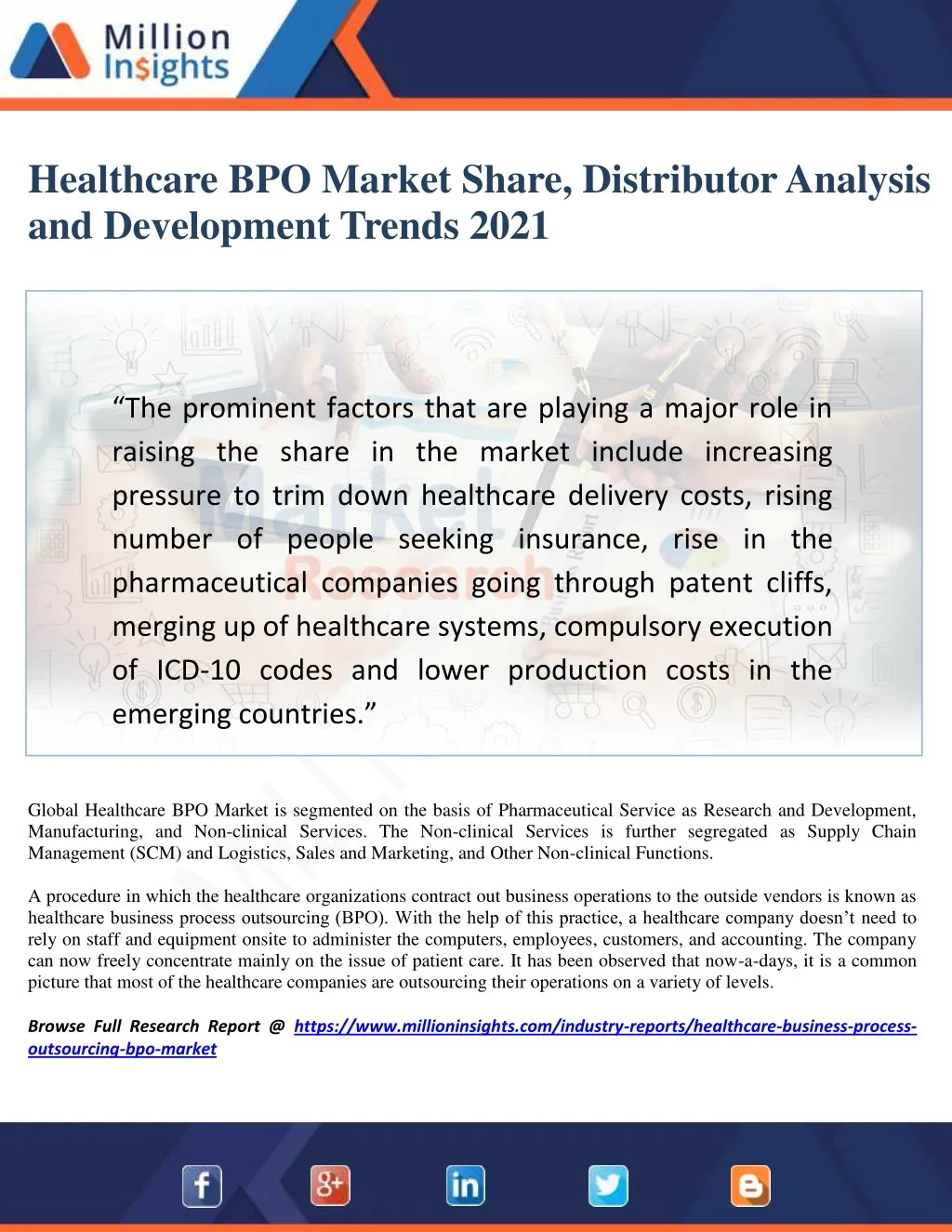 healthcare bpo market share distributor analysis