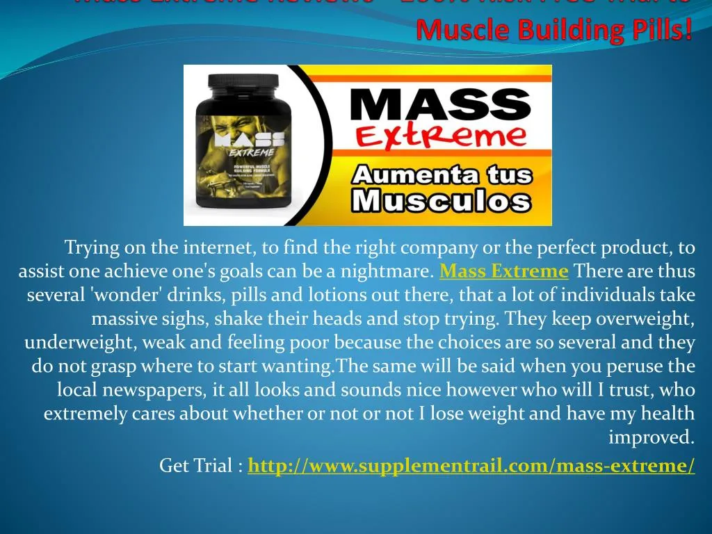 mass extreme reviews 100 risk free trial to muscle building pills