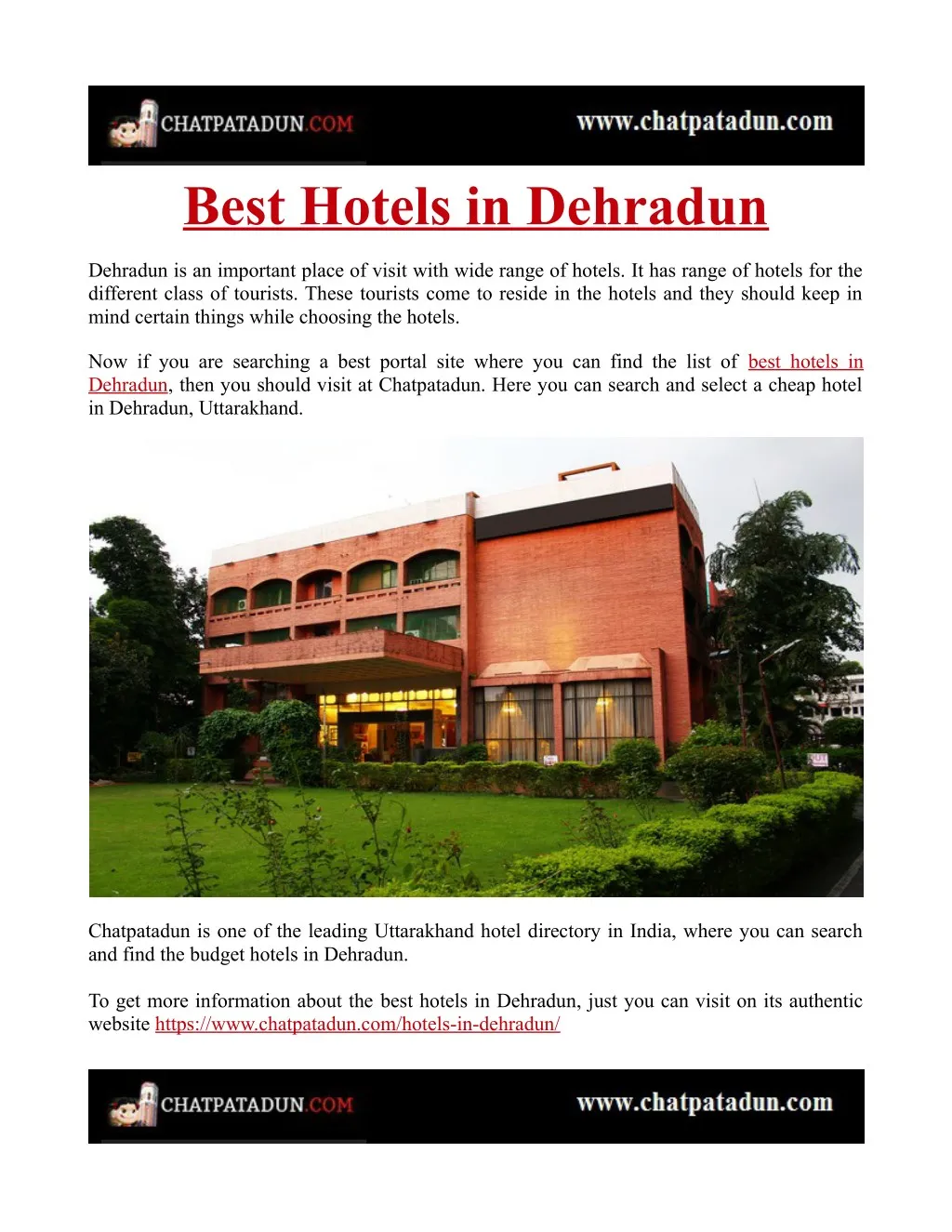 best hotels in dehradun