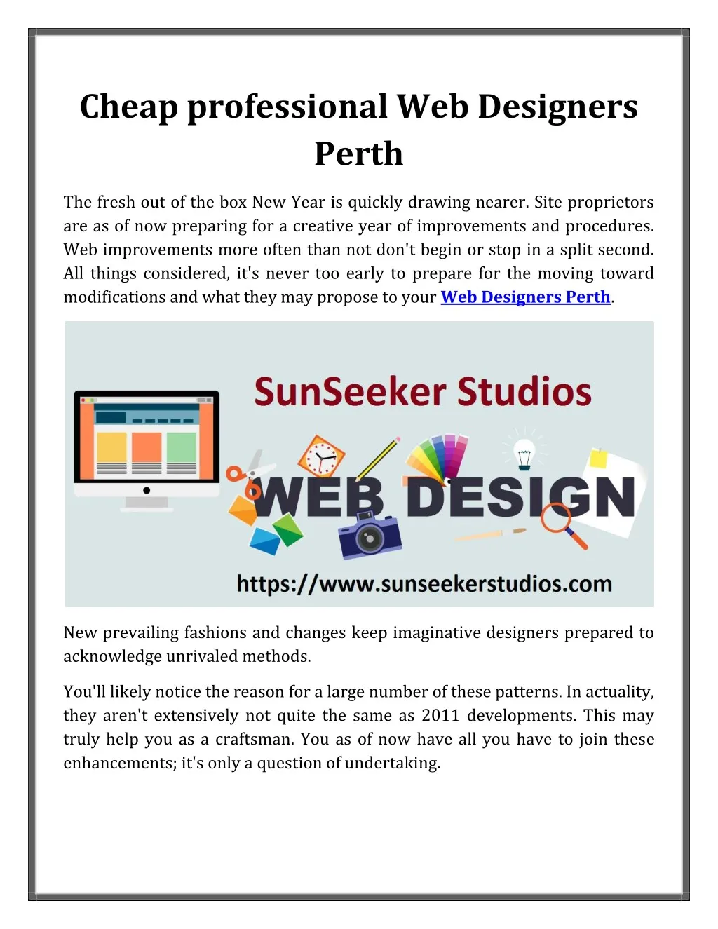 cheap professional web designers perth