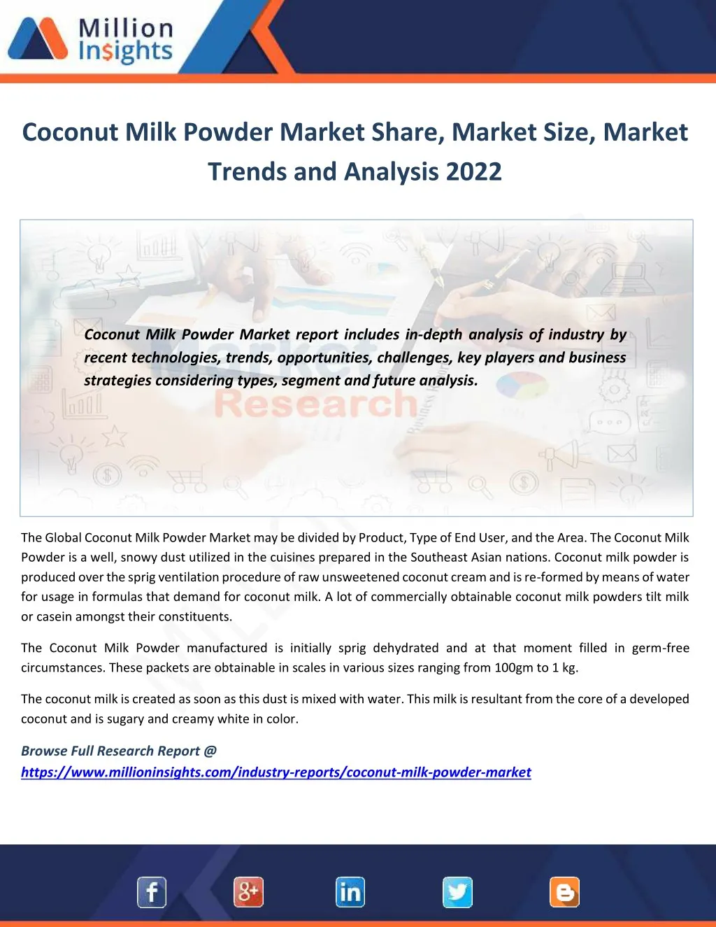 coconut milk powder market share market size