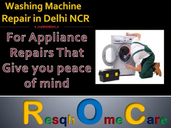 Washing Machine Repair in Delhi NCR