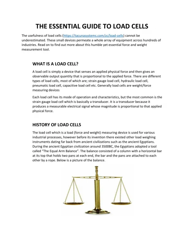 the essential guide to load cells