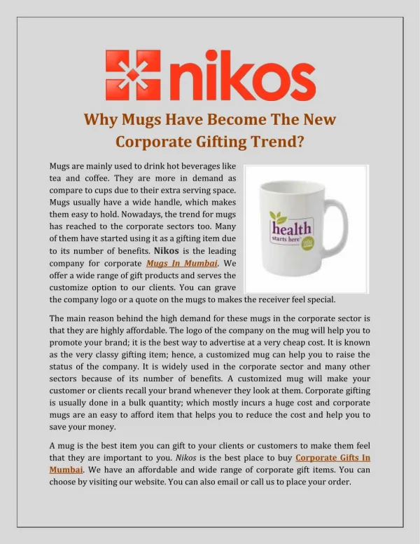 Why Mugs Have Become The New Corporate Gifting Trend