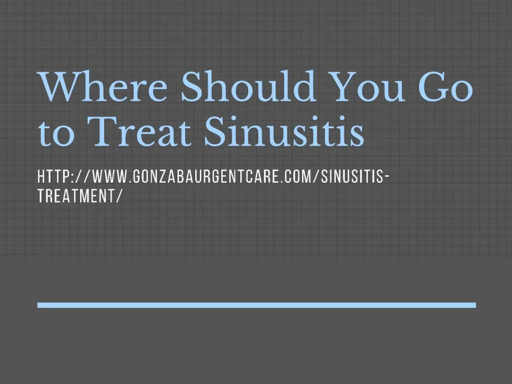 where should you go to treat sinusitis