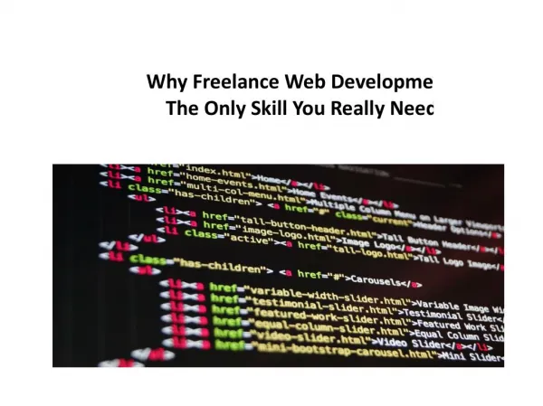 Why Freelance Web Development Is The Only Skill You Really Need ?