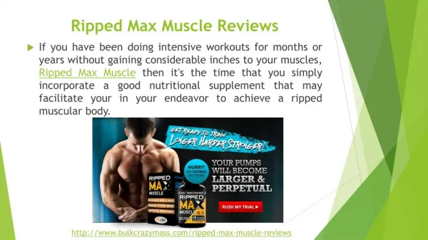 Ripped Max Muscle Reviews, Cost, Price and Free Trial