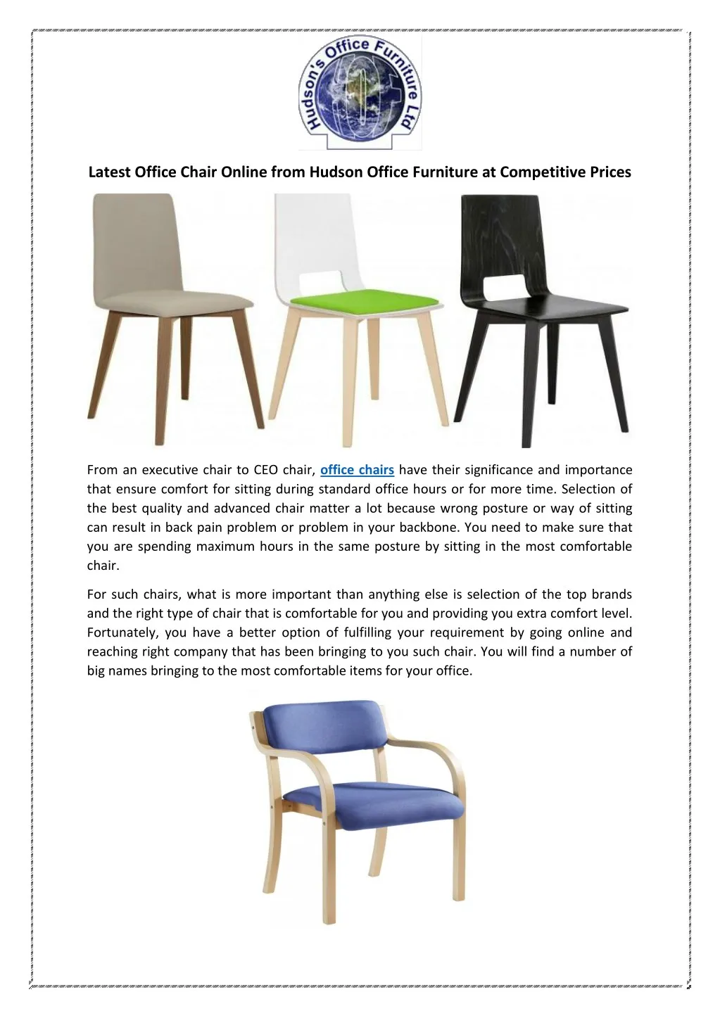latest office chair online from hudson office